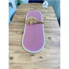 My Doğa Store Jüt, Hasır, Dekoratif Masa Örtüsü, Runner 30X80 Cm, Amerikan Servis, Sehpa Örtüsü, Bohem Tarzı