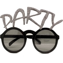 Burada Bulabilirsin Gümüş Simli Party Yazılı Parti Gözlüğü Show 15X7 cm