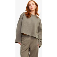 Jjxx Jxelizabeth Loose Kadın Kahverengi Sweatshirt 12263614-MOREL