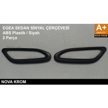 Nova Krom Fiat Egea Sd/hb/sw Sinyal Çerçevesi Abs Plastik 2015 - 2024 (Siyah)