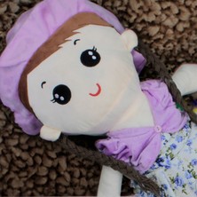 Platin Gift Linda Peluş Şapkalı Bez Bebek 55CM Lila