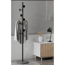 Trendesk Metal Beyaz  Ayaklı Askılık Elbise Askısı Portmanto Askılık 165*32 Cm