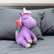 Oturan Unicorn Peluş 35CM Lila