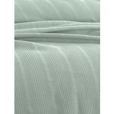 Sevim Çift Kişilik Waffle Pike 210x230 cm - %100 Pamuk - Petekli Nefes Alabilen Kumaş - Yeşil