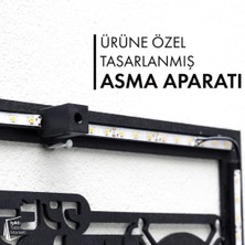 The Eba Design Tablo Marketi Atatürk Tablosu, Atatürk Figür, Işıklı Duvar Dekor Ahşap, Neon Işık, Duvar Süsü