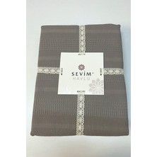 Sevim Çift Kişilik Waffle Pike 210x230 cm - %100 Pamuk - Petekli Nefes Alabilen Kumaş  – Gri