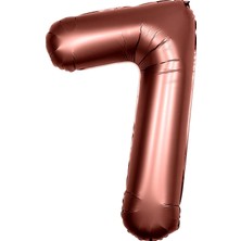 Kidspartim 7 Rakam Çikolata Kahve Folyo Balon 40 Inç 100 cm