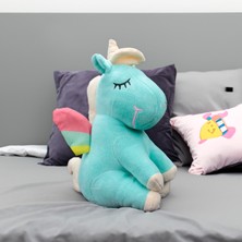 Oturan Unicorn Peluş 35CM Yeşil