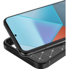 FUJİMAX Xiaomi Redmi Note 13 4g Kılıf Darbe Emici Uzun Ömürlü Dayanıklı Parmak Izi Yapmaz Karbon Tasarım Negro Silikon Kılıf