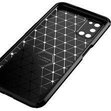 FUJİMAX Oppo A52 Kılıf Darbe Emici Uzun Ömürlü Dayanıklı Parmak Izi Yapmaz Karbon Tasarım Negro Silikon Kılıf