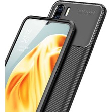 Oppo Reno 3 Kılıf Darbe Emici Uzun Ömürlü Dayanıklı Parmak Izi Yapmaz Karbon Tasarım Negro Silikon Kılıf