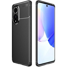 FUJİMAX Huawei Nova 9 Kılıf Darbe Emici Uzun Ömürlü Dayanıklı Parmak Izi Yapmaz Karbon Tasarım Negro Silikon Kılıf