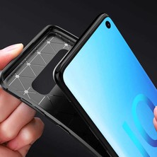 FUJİMAX Samsung Galaxy S10E Kılıf Darbe Emici Uzun Ömürlü Dayanıklı Parmak Izi Yapmaz Karbon Tasarım Negro Silikon Kılıf