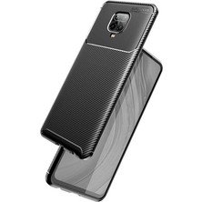 FUJİMAX Xiaomi Redmi Note 9s Kılıf Darbe Emici Uzun Ömürlü Dayanıklı Parmak Izi Yapmaz Karbon Tasarım Negro Silikon Kılıf