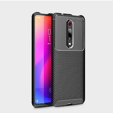 FUJİMAX Xiaomi Mi 9t Kılıf Darbe Emici Uzun Ömürlü Dayanıklı Parmak Izi Yapmaz Karbon Tasarım Negro Silikon Kılıf