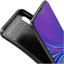 FUJİMAX Samsung Galaxy A10 Kılıf Darbe Emici Uzun Ömürlü Dayanıklı Parmak Izi Yapmaz Karbon Tasarım Negro Silikon Kılıf