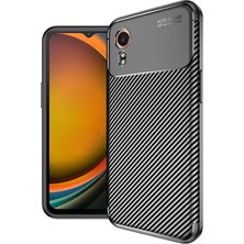 FUJİMAX Samsung Galaxy Xcover7 Kılıf Darbe Emici Uzun Ömürlü Dayanıklı Parmak Izi Yapmaz Karbon Tasarım Negro Silikon Kılıf