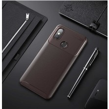 FUJİMAX Xiaomi Redmi Note 6 Pro Kılıf Darbe Emici Uzun Ömürlü Dayanıklı Parmak Izi Yapmaz Karbon Tasarım Negro Silikon Kılıf