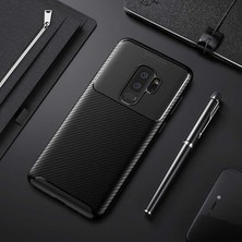 FUJİMAX Samsung Galaxy S9 Plus Kılıf Darbe Emici Uzun Ömürlü Dayanıklı Parmak Izi Yapmaz Karbon Tasarım Negro Silikon Kılıf