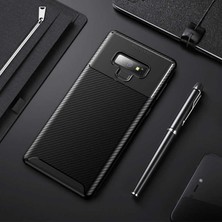 FUJİMAX Samsung Galaxy Note 9 Kılıf Darbe Emici Uzun Ömürlü Dayanıklı Parmak Izi Yapmaz Karbon Tasarım Negro Silikon Kılıf