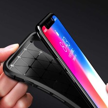 FUJİMAX Apple iPhone Xr 6.1 Kılıf Darbe Emici Uzun Ömürlü Dayanıklı Parmak Izi Yapmaz Karbon Tasarım Negro Silikon Kılıf