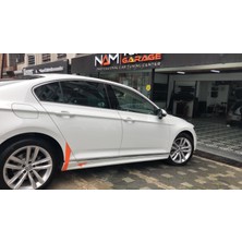 Nam Tuning Vw Passat B8 Yan Ek R Line 2015 - 2021 Uyumlu Yan Marşpiyel Seti (Plastik)