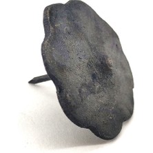 Antika Tarz Dekoratif Pirinç Çiçek Kabara - 40 Mm, Oksit