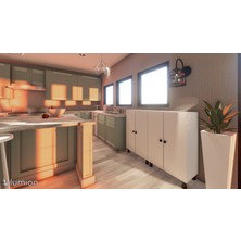 Zerka Concept Dies Çok Amaçlı Mutfak Banyo Ayakkabılık Dolabı 140 cm