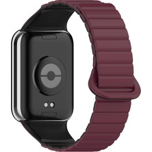Dexmon Xiaomi Redmi Watch 4 Uyumlu Magnetli Bakla Tasarımlı Silikon Three Band Kordon