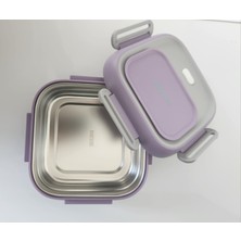 Vagonlife Lunch Box Mor BL2107 Tek Katlı Çelik