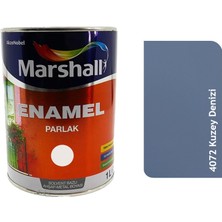 Marshall Enamel Sentetik Parlak Yağlı Boya 1 Litre 4072 Kuzey Denizi