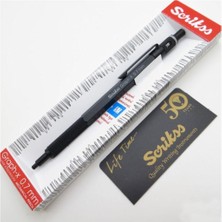 Scrikss 0,7 mm Uçlu Metal Versatil Kurşun Kalem Mat Siyah Ergonomik Tasarım