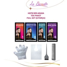 La Benedic 4 Aşamalı Keratin Botox Hızlı Düzleştirici & Bakım Full Set - Koyu Renkli Saçlar İçin
