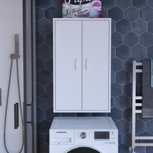 Modilayn 54 x 88,4 x 32,5 cm Makine Üstü Dolap Çok Amaçlı Ofis Dolabı Banyo Dolabı Asma Dolap