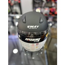 Sway 700 Mat Siyah Yarım Kask