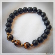 Z Jewelry Art Kebbal - El Yapımı Doğal Taş Kaplan Gözü Bileklik