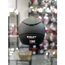 Sway 700 Mat Siyah Yarım Kask