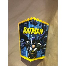 Parti Furyası Batman 8'li Mısır Kutusu - Batman Doğum Günü Mısır Kutusu Popcorn Kutusu