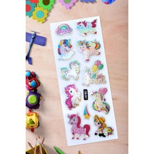 BP Tattoo Simli Unicorn Çocuk Çıkartma Etiket Stickerları