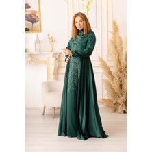 Moda Martı Balık Model Zincir ve Taş Detaylı Tesettür Abiye (KD0018125)