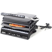 Siyah Ultra Plus Organik Demir Döküm Izgara& Tost Makinası Siyah Izgara Aparatlı,fırçalı,yağdanlık