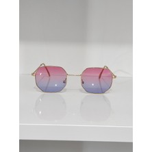 Ayel Glasses Geometrik Güneş Gözlüğümavi Pembe  Degrade