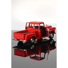 1955 Chevrolet Stepside Mavi Kamyonet Çek Bırak Metal Model Oyuncak Araba 12 cm