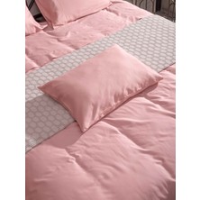 Kaay Pamuk Saten Yastık Kılıfı Dahil Lastikli Çarşaf Seti Tek Kişilik 120x200 Pembe