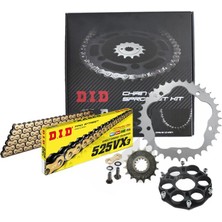 Dıd Ducati Panigale 1299 Zincir Dişli Seti (2015-2017) Vx3 X-Ringli Zincir (Gold Renk)