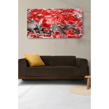 Emilart Soyut Abstract Kırmızı Modern Dekoratif Kanvas Tablo