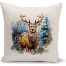 Bertille Home Yılbaşı Serisi Çift Tarafı Dijital Baskılı Kırlent Kılıfı (Christmas Noel Cushion Cover)