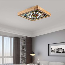 Wood Design World Ahşap Çerçeve Tavan LED Aydınlatma