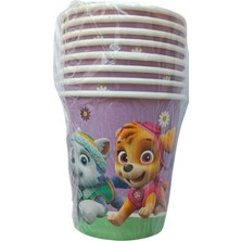 Ngüzel Party Paw Patrol Lady Temalı Doğum Günü 8 Adet Karton Tabak + 8 Adet Karton Bardak Seti
