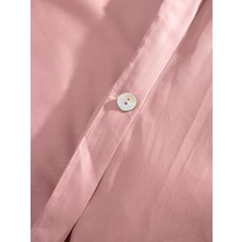 Kaay Pamuk Saten Yastık Kılıfı Dahil Nevresim Seti Tek Kişilik 160x220 Pembe